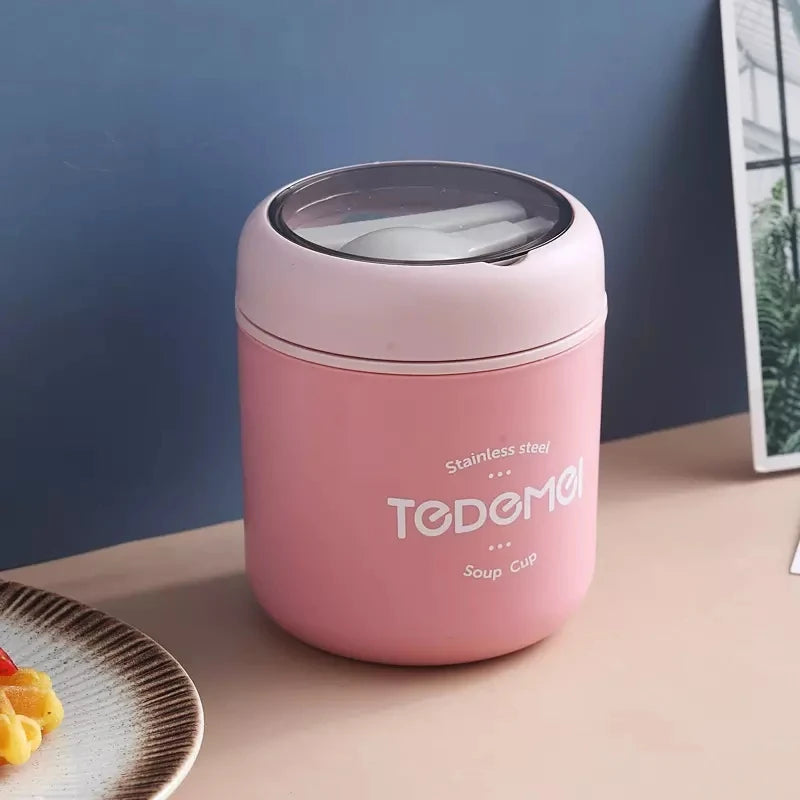 510ml Stainless Steel Lunch Box Spoon Thermal Food