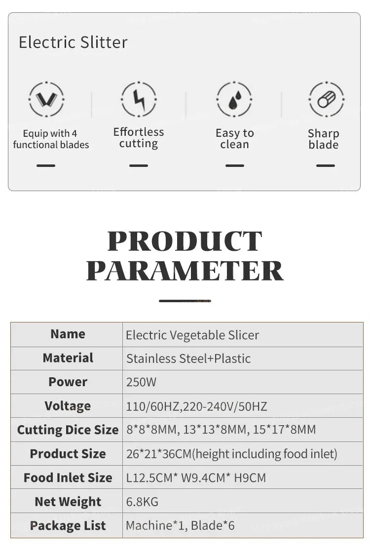 Commercial Electric Vegetable Cutter Wave Potato Slicer Large