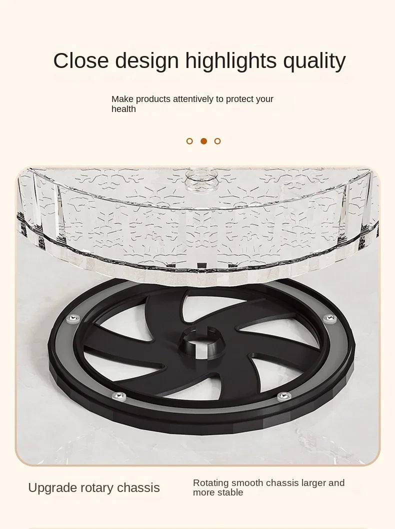 360 Rotating Seasoning Storage Tray Pantry Cabinet Turntable