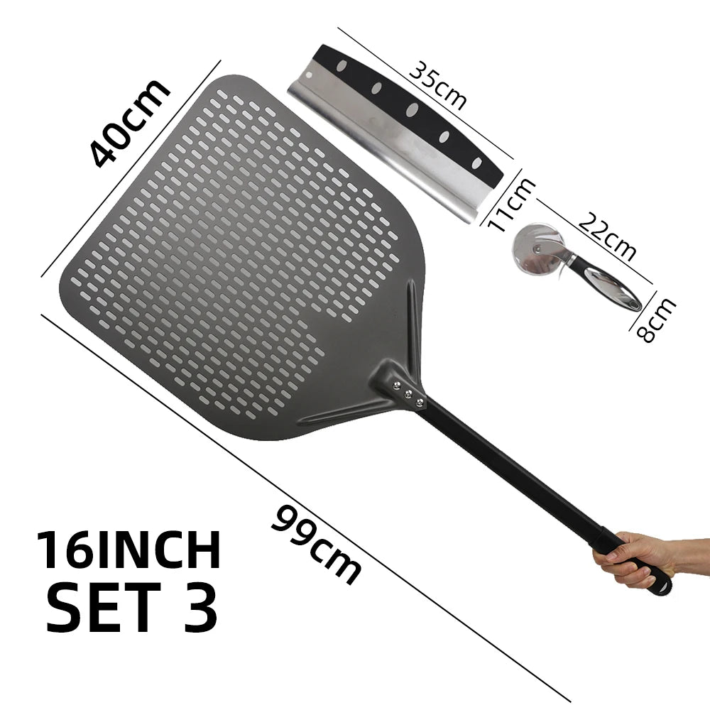 15 16 Inch Big Pizza Peel Perforated Shovel