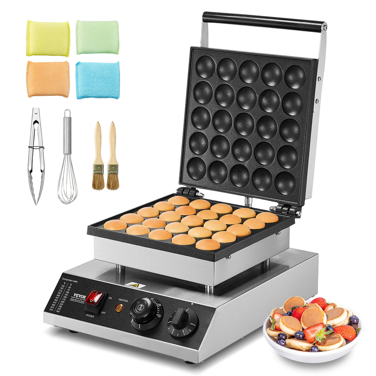 Succebuy Electric Waffle Maker 25pcs Mini Dutch Pancake