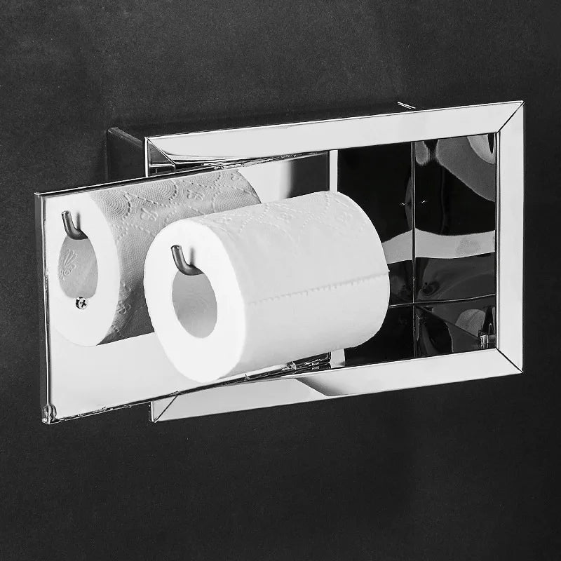 Recessed Matte Black Recessed Toilet Paper Roll Holder