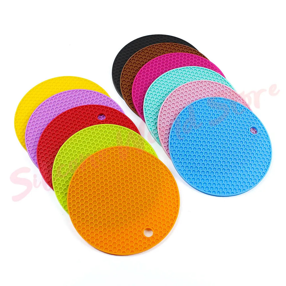 Silicone World Silicone Insulation Pad Round Honeycomb Mat