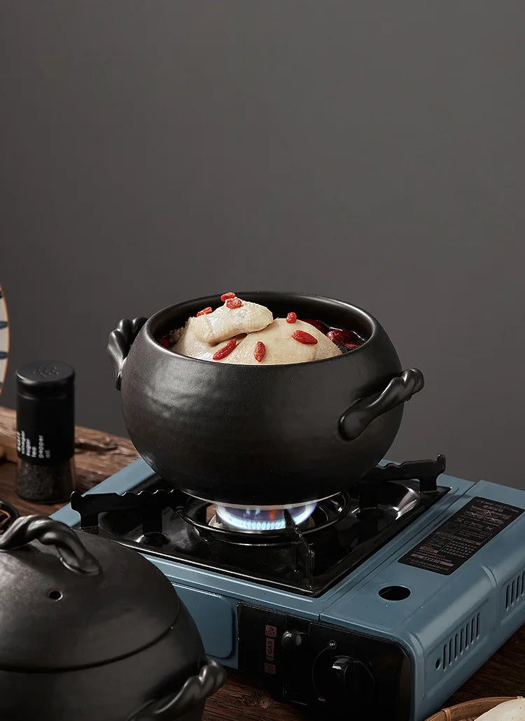 Japanese Ceramic Casserole Creative Spherical Clay Saucepan Stew