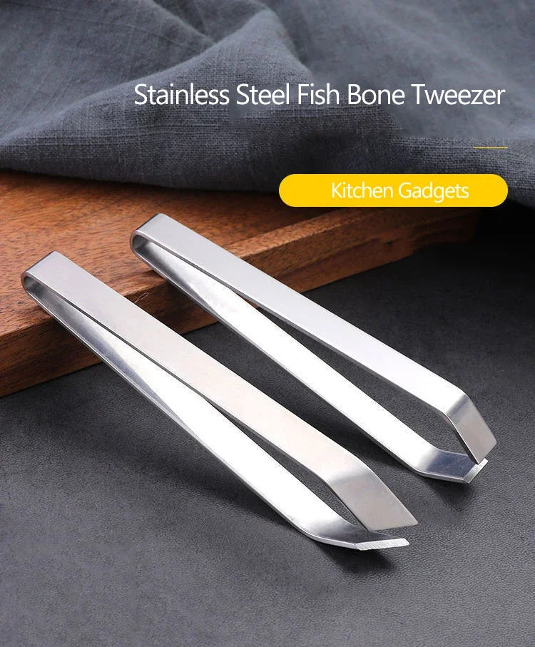 Pc Stainless Steel Fish Bone Tweezers Pincer Clip