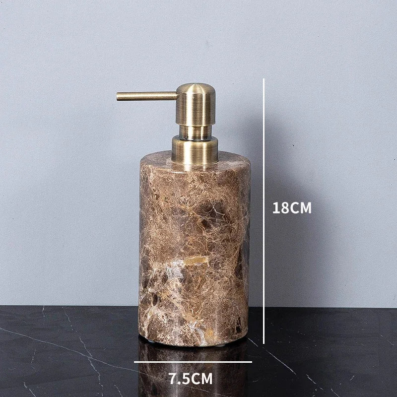 Dark Natural Marble Bathroom Brown Luxury Toothbrush Holder
