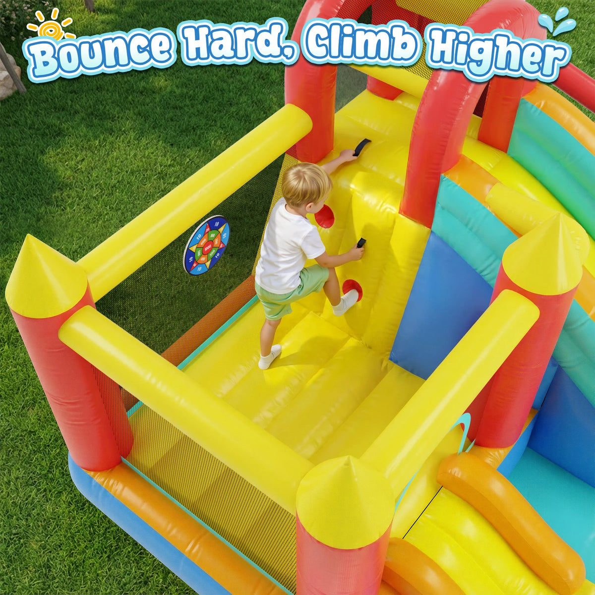 Jump Slide Inflatable Bouncer Kids Heavy Duty Blower