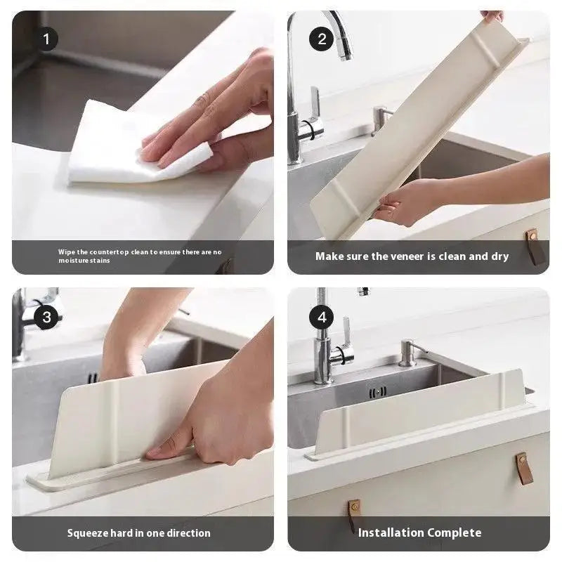 1pcs Silicone Sink Water Splash Guard Washing Basin