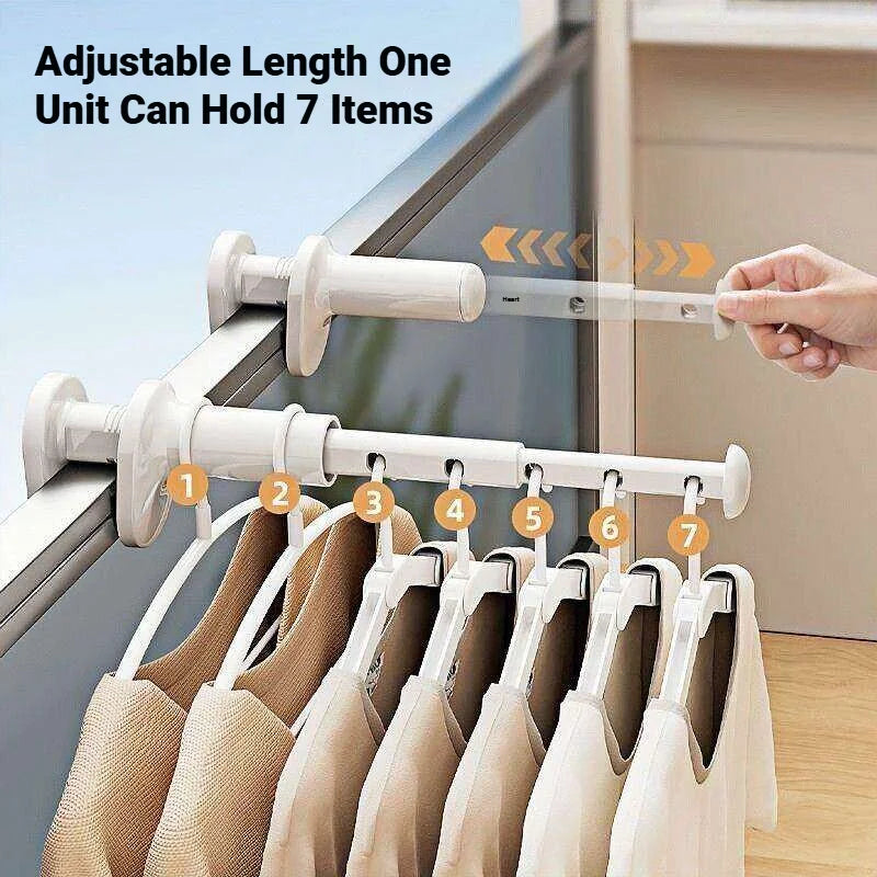 Retractable Clothes Drying Rack Folding Balcony Drying Pole