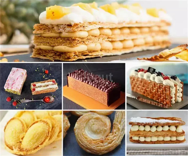 Puff Pastry Baking Tray Rectangle Mille Feuille Pastry