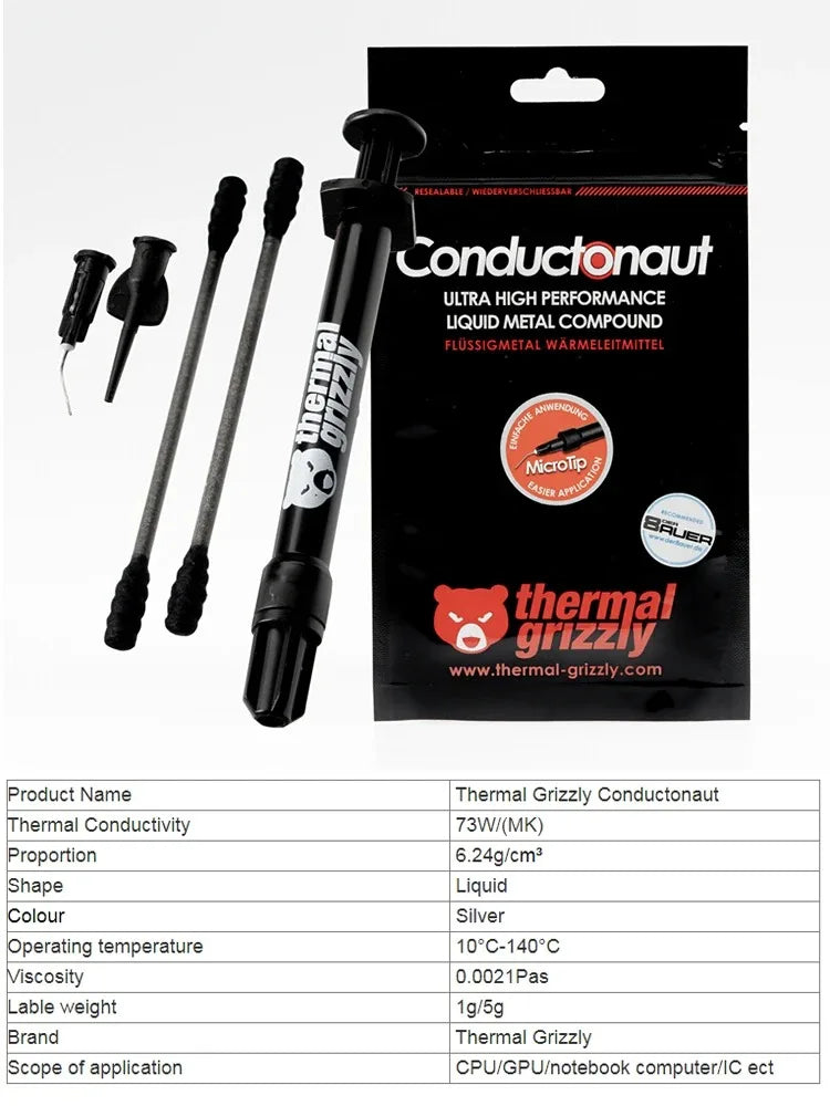 Thermal Grizzly Thermal Paste 12 5w/Mk High Performance