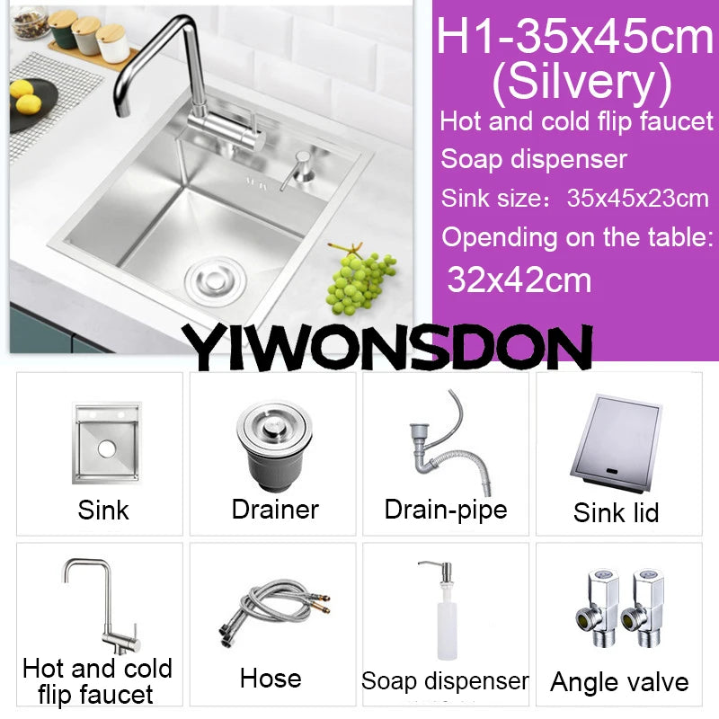 Nano Hidden Bar Sink Black Folding Faucet Silvery