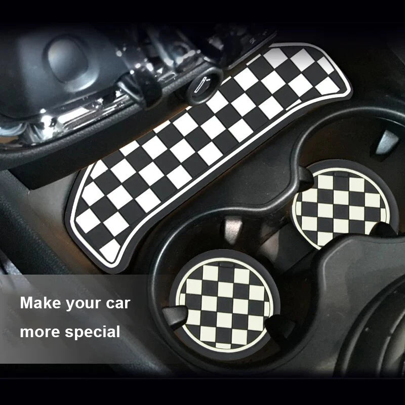 3pcs Non-Slip Car Water Cup Pad Silicone Mat