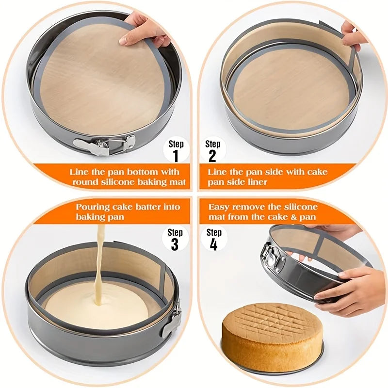 2pcs Reusable Silicone Baking Mats Anti-Adhesive Silicone