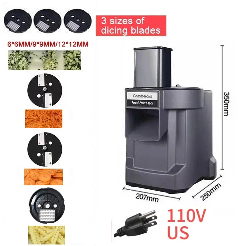 Commercial Vegetable Chopper In1 Electric Cutting Machine Carrot