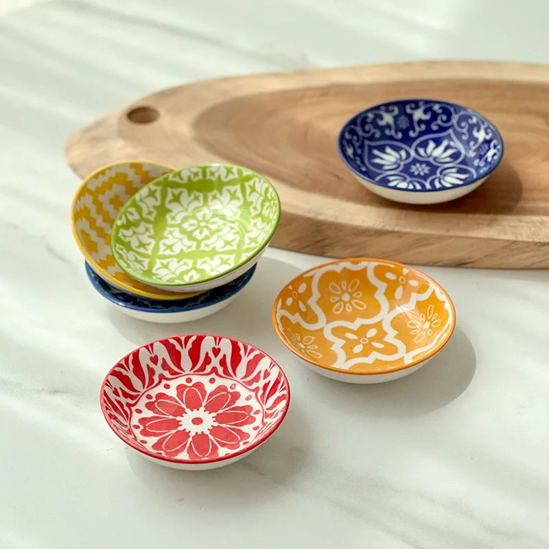 Ceramic Soy Sauce Dish Small Dipping Bowl Tableware