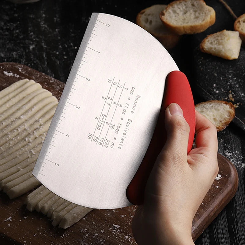 Dough Scraper Stainless Steel Pastry Dough Cutter Semicircular