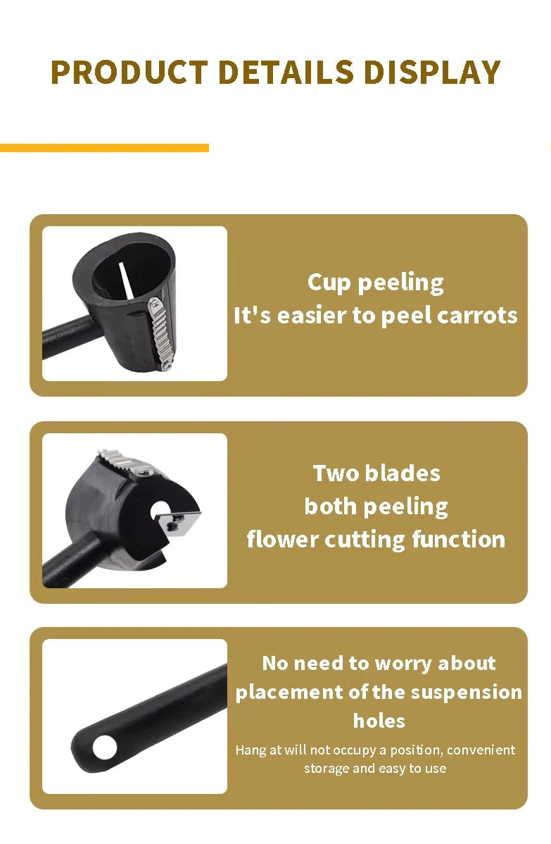 Vegetable Fruit Cutter Spiral Funnel Flower Shredder Peeler