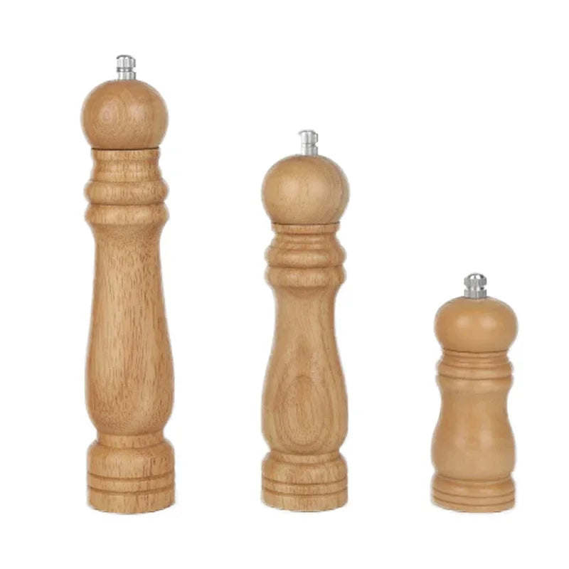 Salt Pepper Grinder Solid Wood Spice Pepper Mill