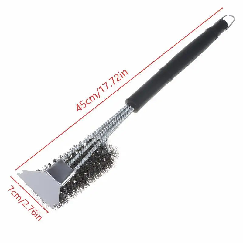 Grill Cleaning Brush Rust Resistant Metal Bbq Scrubber
