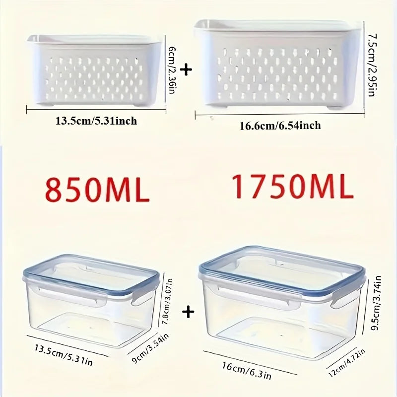 4/6pcs/Set Leak-Proof Food Storage Containers-Airtight Stackable