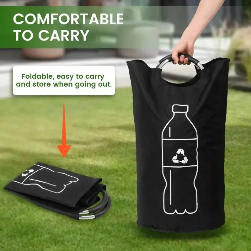 Oxford Cloth Aluminum Handle Recyclable Bottle Storage Bag