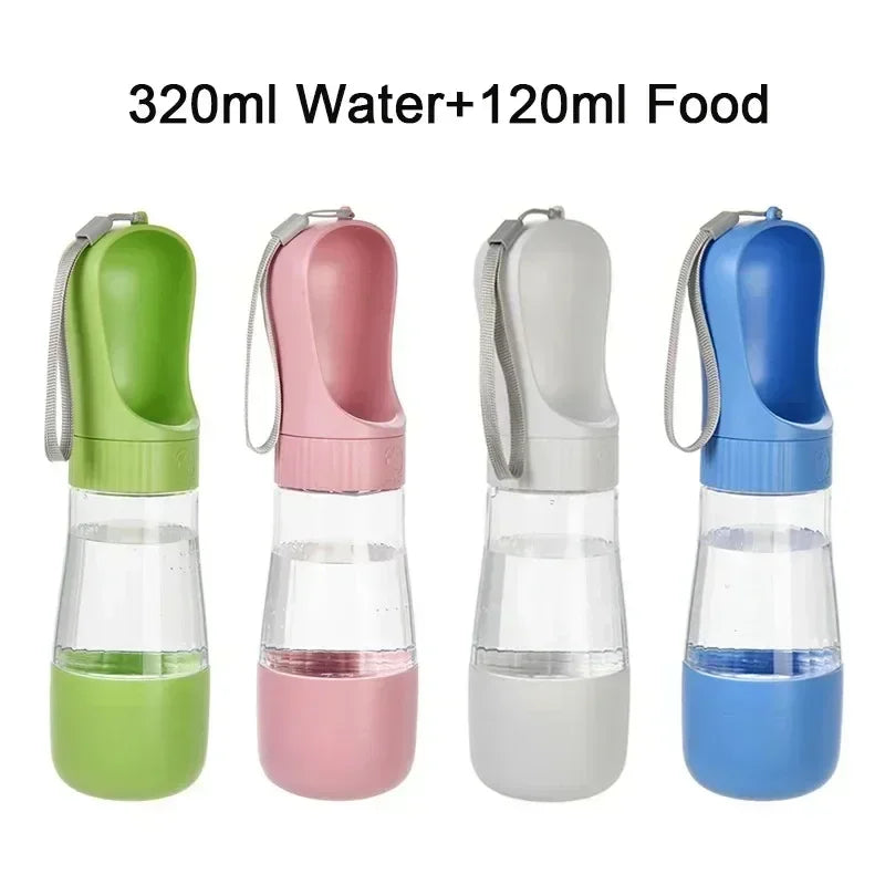 320ml Dog Water Bottle Food Container Travel In