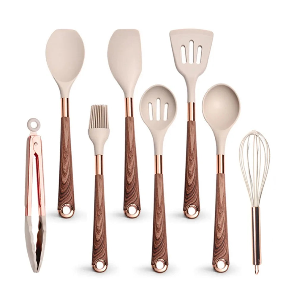 Silicone Cooking Utensils Non-Scratch Non-Stick Heat Resistant
