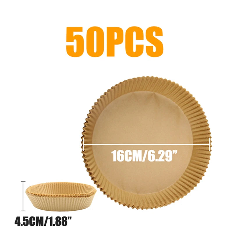 50/100pcs Air Fryer Disposable Paper Liner Airfryer Non-Stick