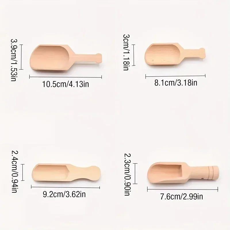 Mini Wooden Scoops Bath Salt Spoon Candy Flour