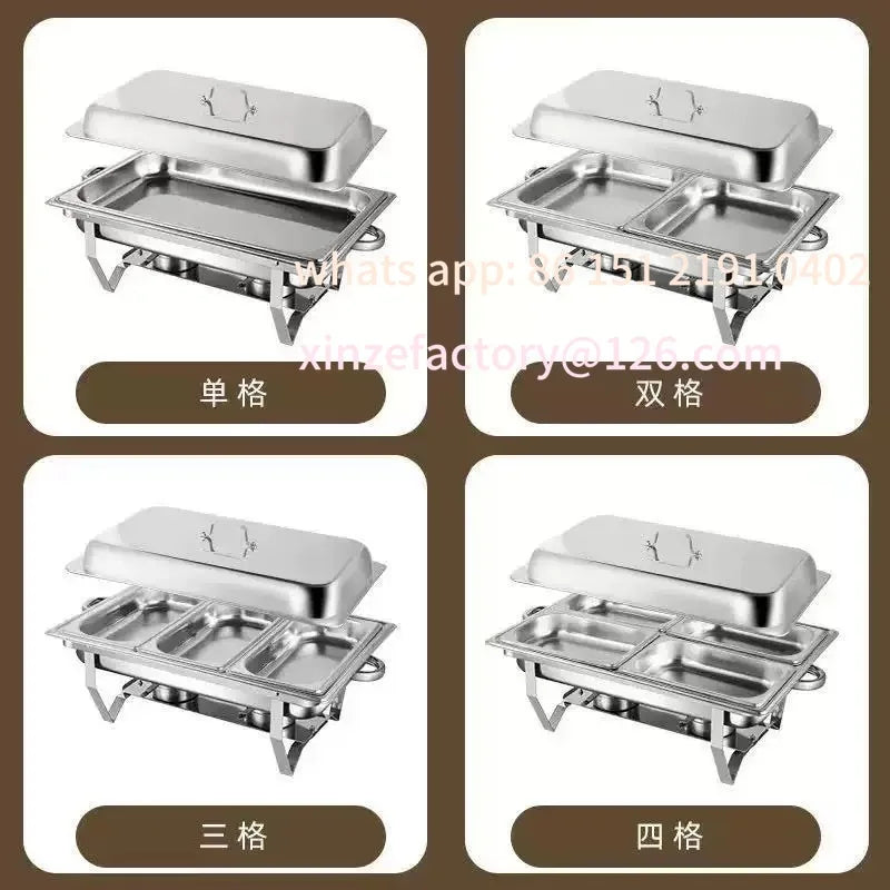 Stainless Steel Dining Stove Foldable Flip Cover Rectangular