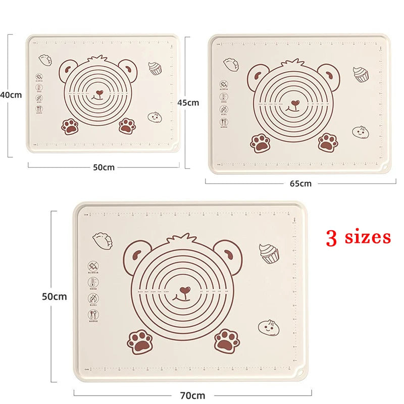 Thicken Oversize 70/65/50cm Silicone Baking Mat Pastry Rolling