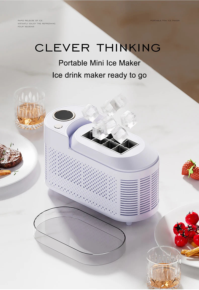 110v/220v Small Ice Maker Mini Dormitory Office Camping