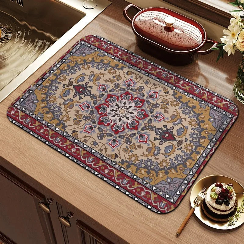 Super Absorbent Drying Mat Anti-Slip Heat-Insulating Placemat