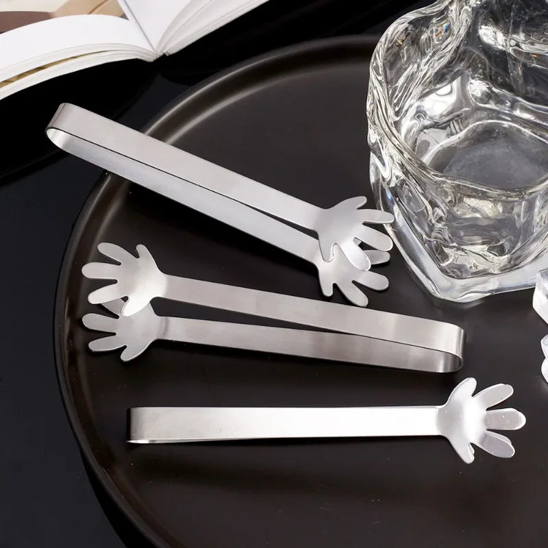 3/1pcs Stainless Steel Food Tongs Hand Palm Finger