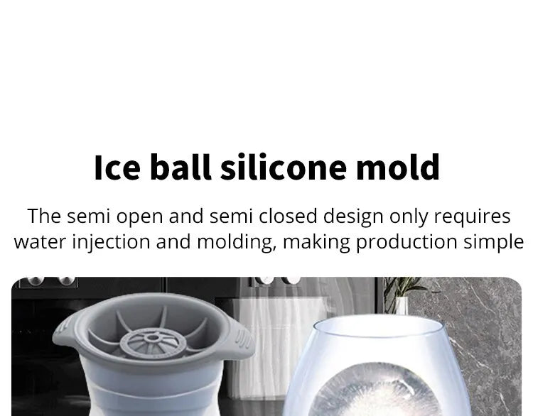 1/2pcs Bar Whiskey Round Ice Cube Maker Silicone