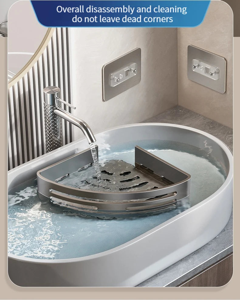 No Drill Sticker Walls Installation Aluminum Bathroom Shelf