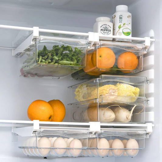 Transparent Fridge Organizer Fruit Egg Refrigerator Storage Box