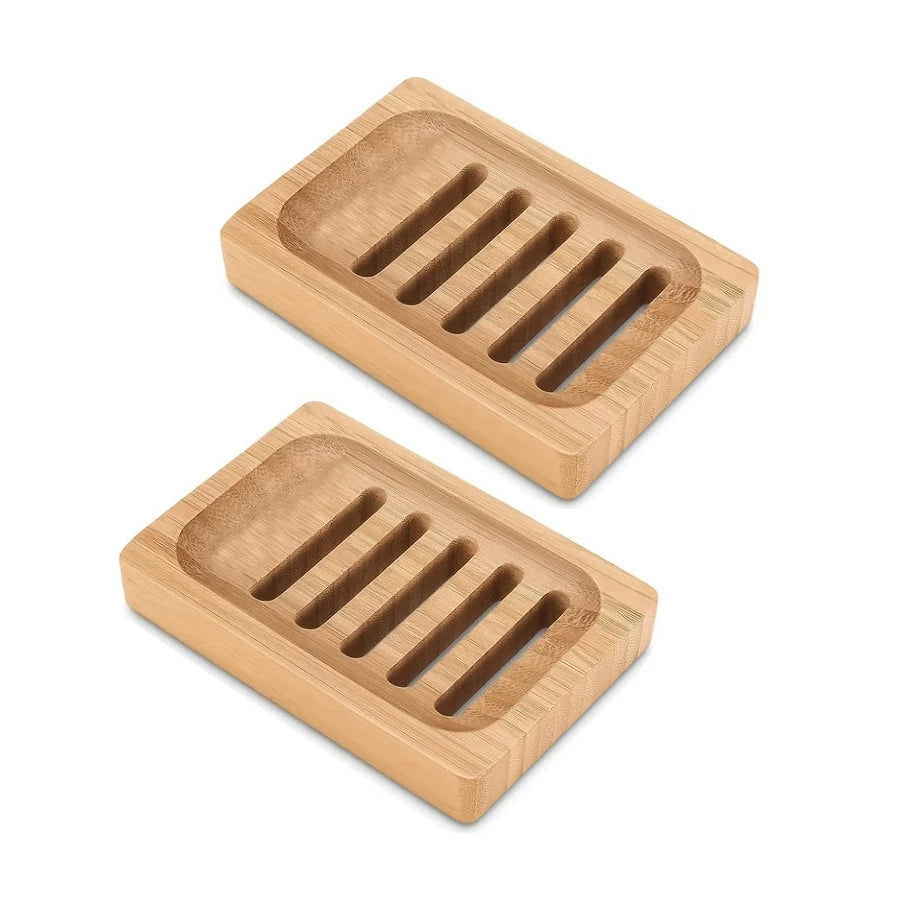 1/2pcs Bamboo Soap Holder Shower Wooden Soap Holder