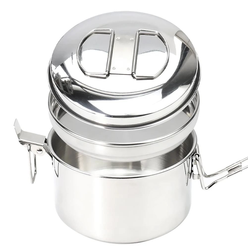 Tainless Steel Lunch Box 1200ml Outdoor Cooking Pots