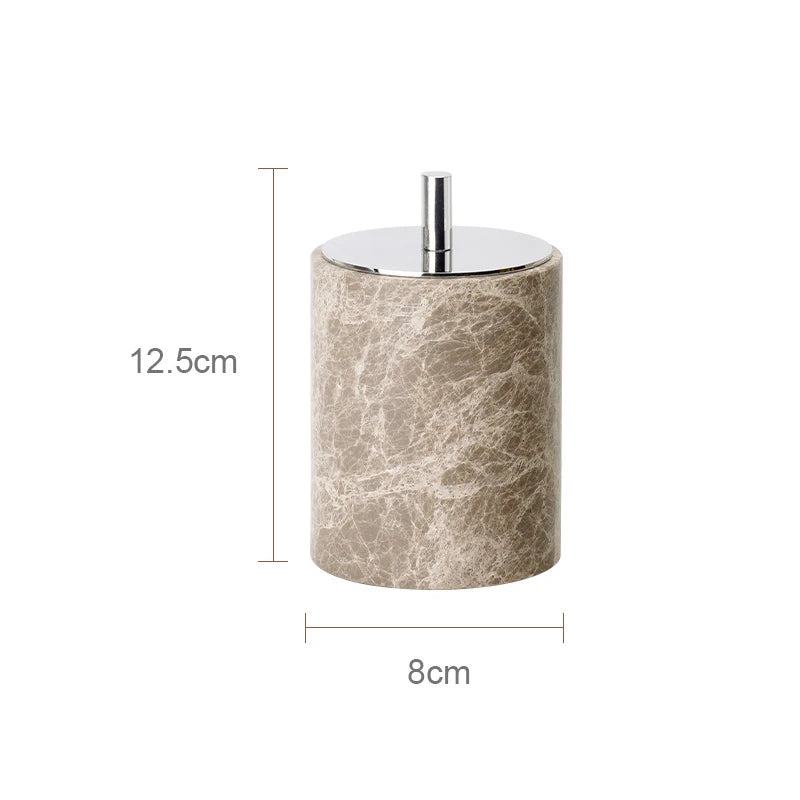 Emperador Light Natural Marble Bathroom Soap Dish Soap