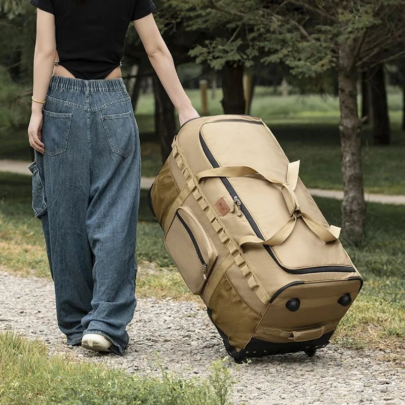 130l Wheeled Duffel Bag Waterproof Rolling Storage Bag