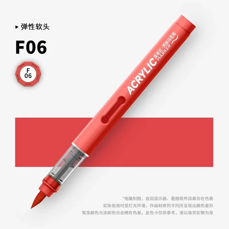 120/1 Colors Direct-Liquid Acrylic Brush Markers Pen Waterproof