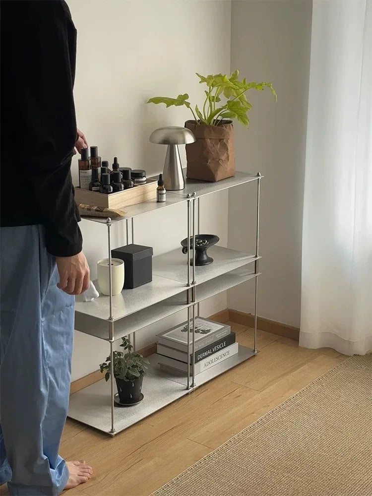 Bauhaus Stainless Steel Metal Modular Storage Rack Floor