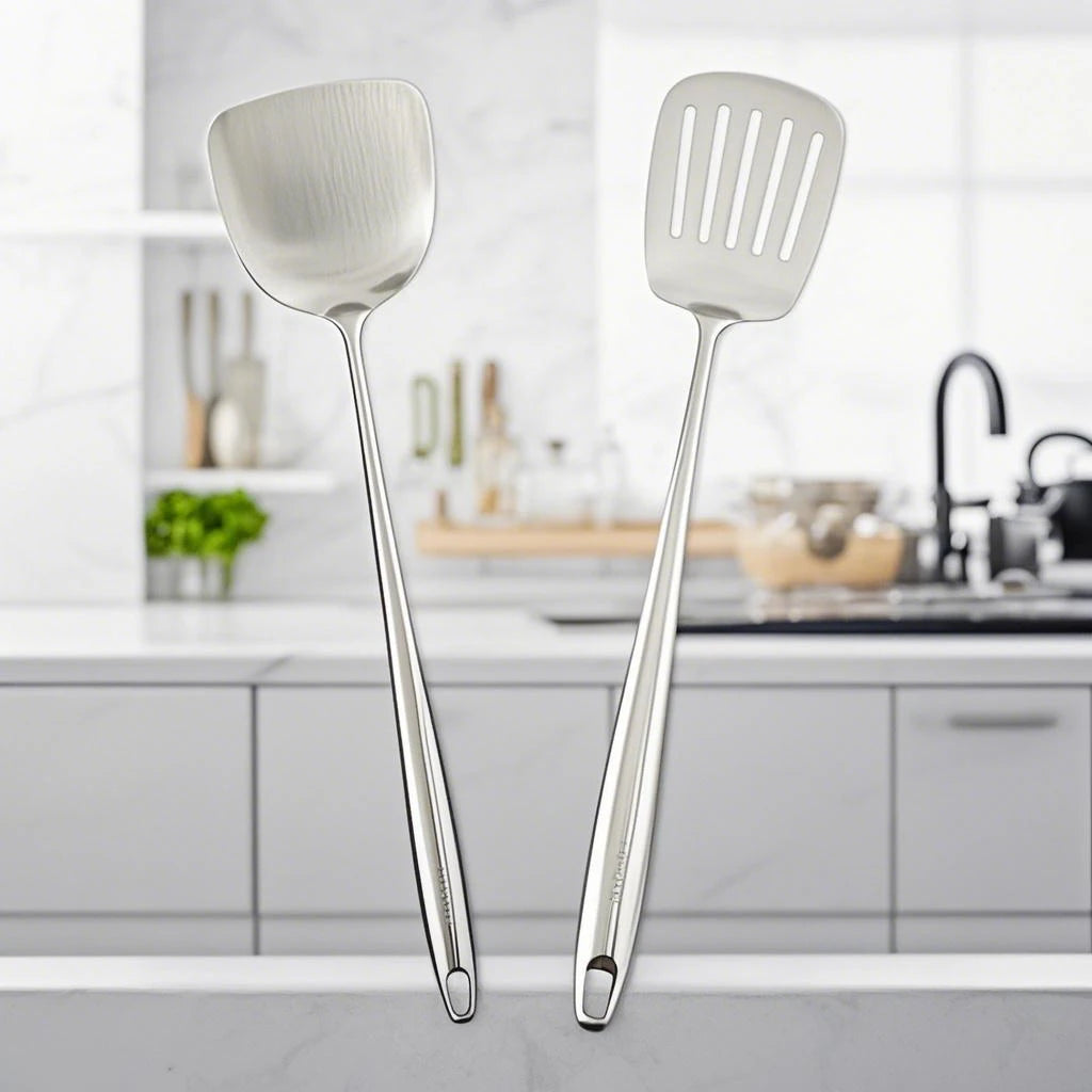 Utensils Food Stainless Steel Wok Spatula Ladle Skimmer
