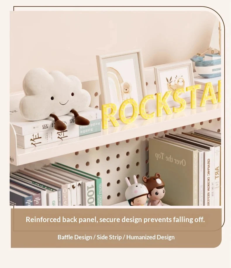 Adjustable Desktop Storage Rack Pegboard Desk Bookshelf Organizer