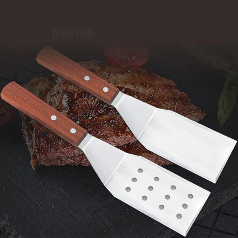 Stainless Steel Spatula Grill Scraper Non Stick Durable