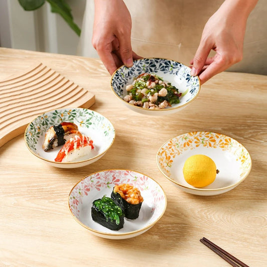 Japanese Style Ceramic Dessert Sauce Dish Plate Creative