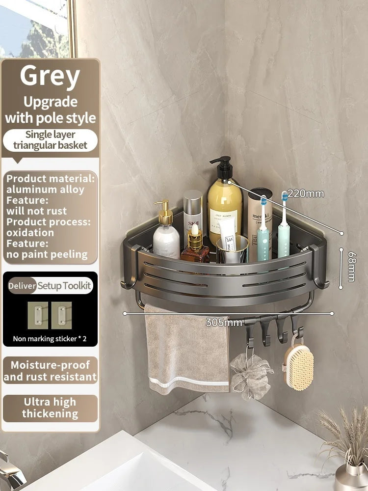 No Need To Drill Walls Installation Aluminum Bathroom