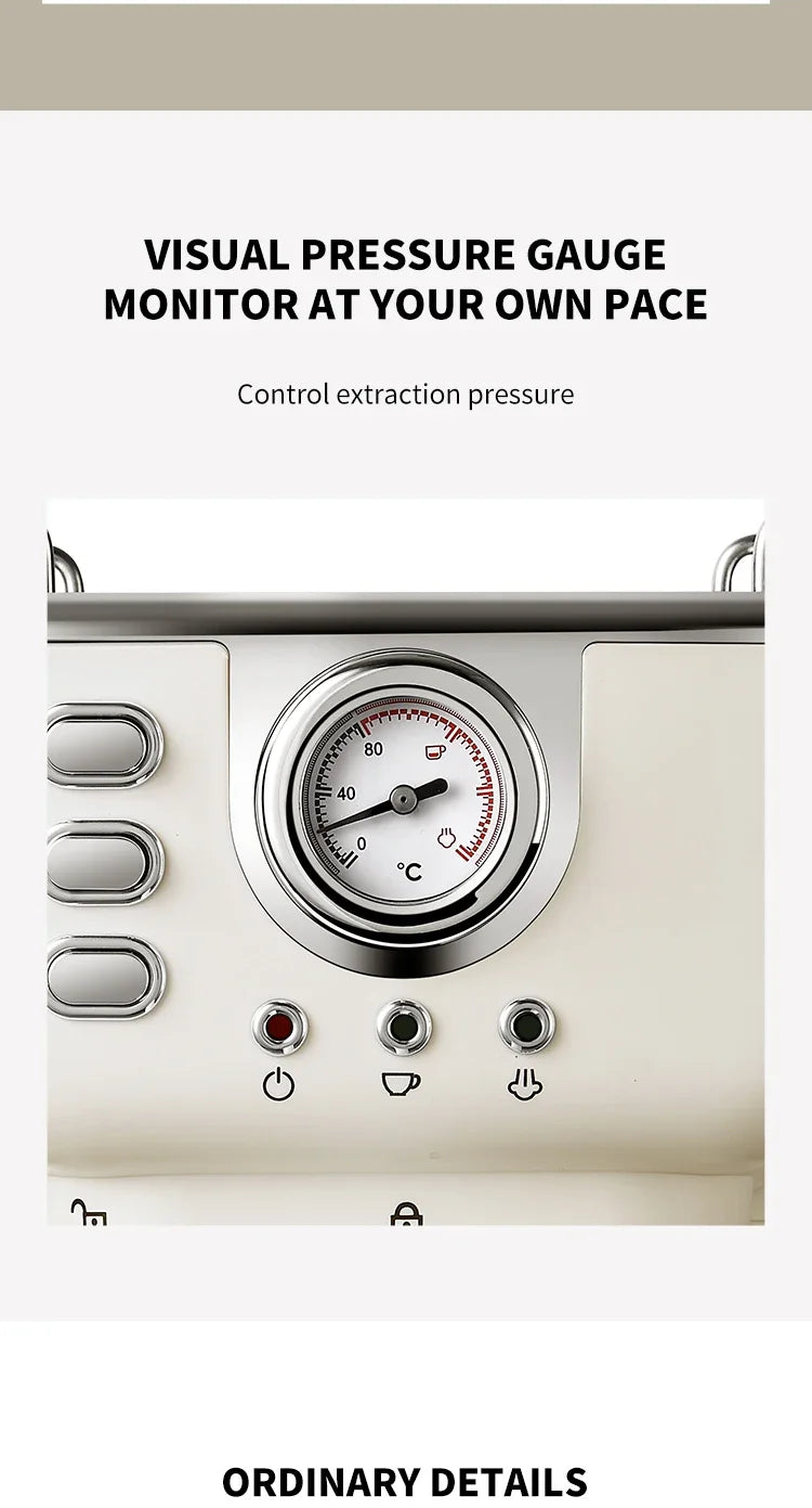 220v Italian Espresso Coffee Machine Stainless Steel Coffee